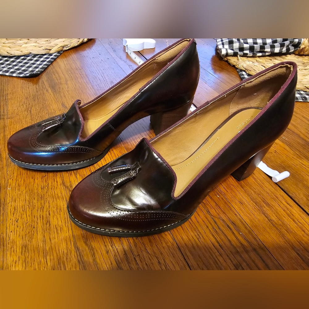 Clarks Tarah Rosie Leather Loafer Pumps size 8.5